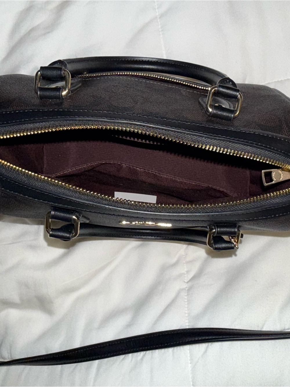 COACH ROWAN SATCHEL BAG IN SIGNATURE CANVAS - Picture 6 of 7